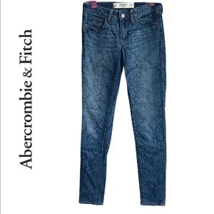 ABERCROMBIE & FITCH PATTERNED WOMEN JEANS SIZE 24